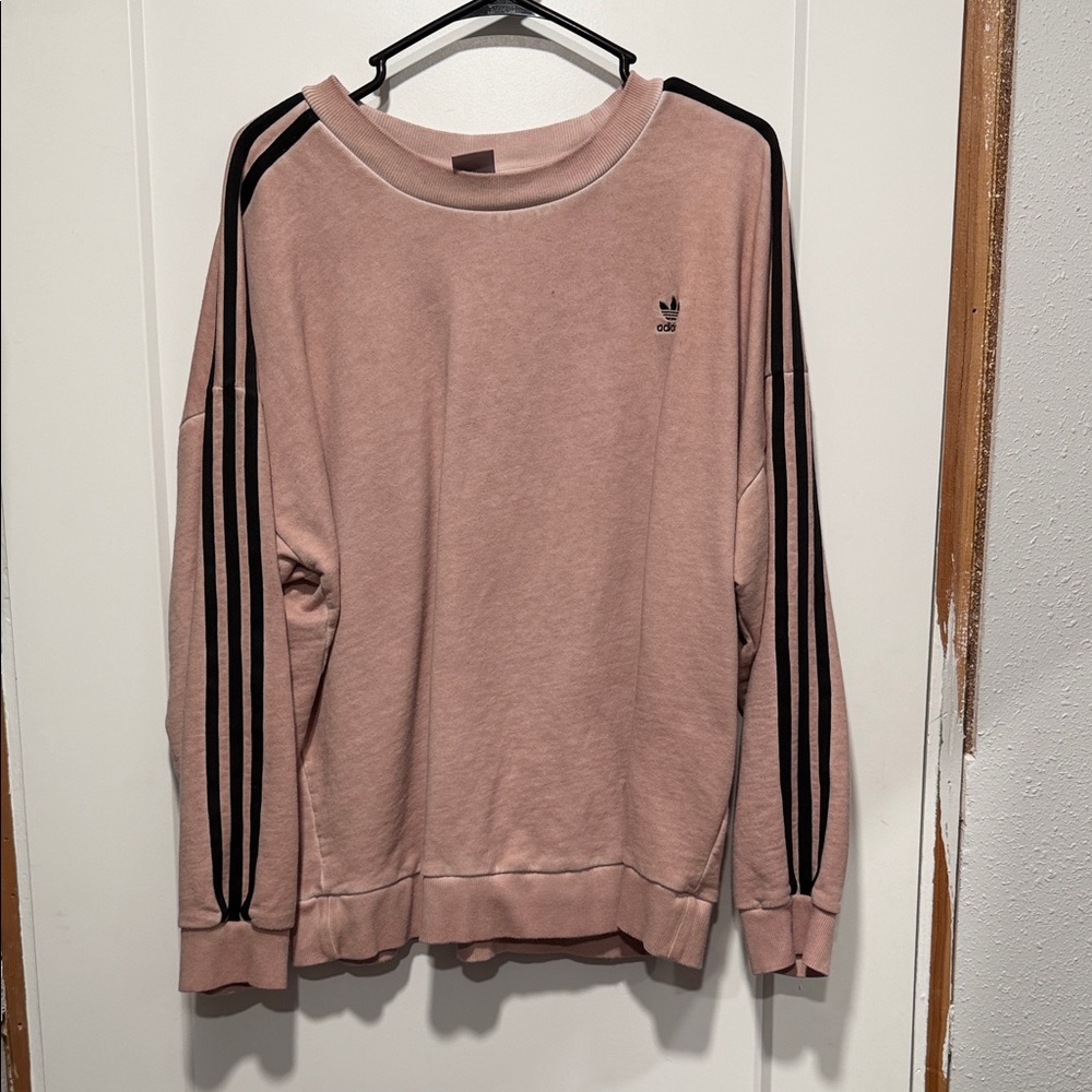 Adidas Blush Sweatshirt with Black Accents